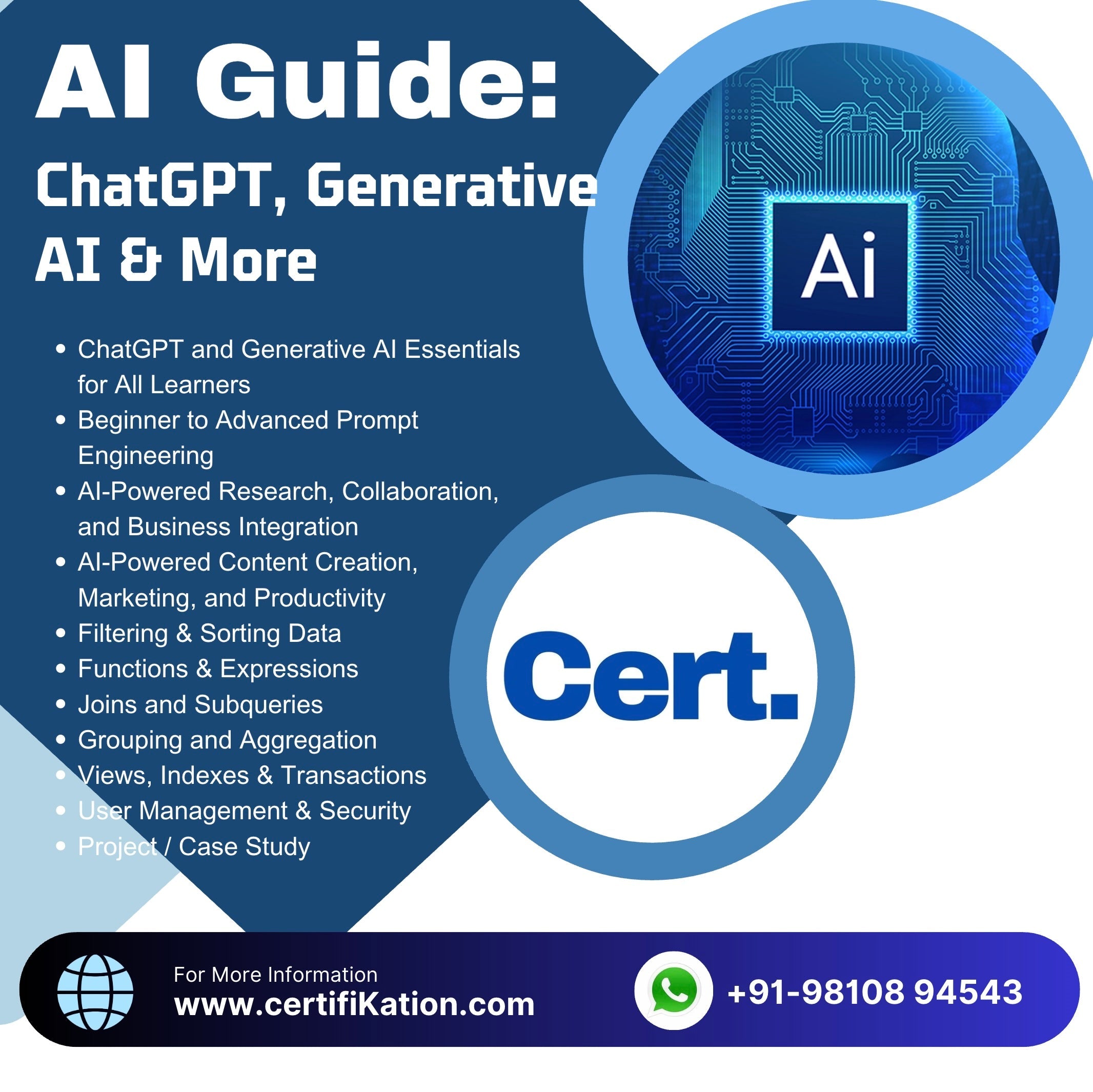 AI Guide: ChatGPT & Generative AI By CertifiKation.