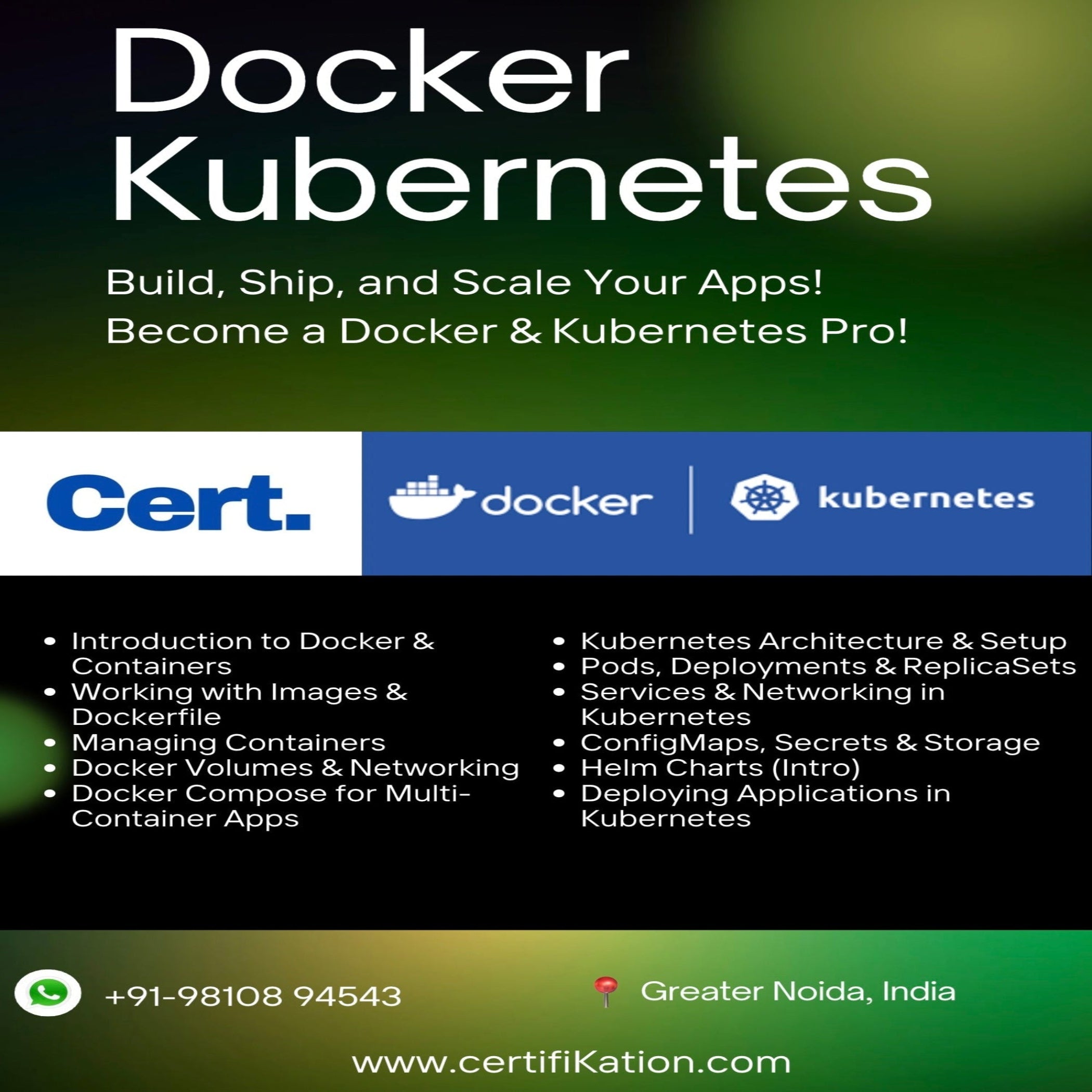 Docker & Kubernetes for Developers & DevOps by CertifiKation.