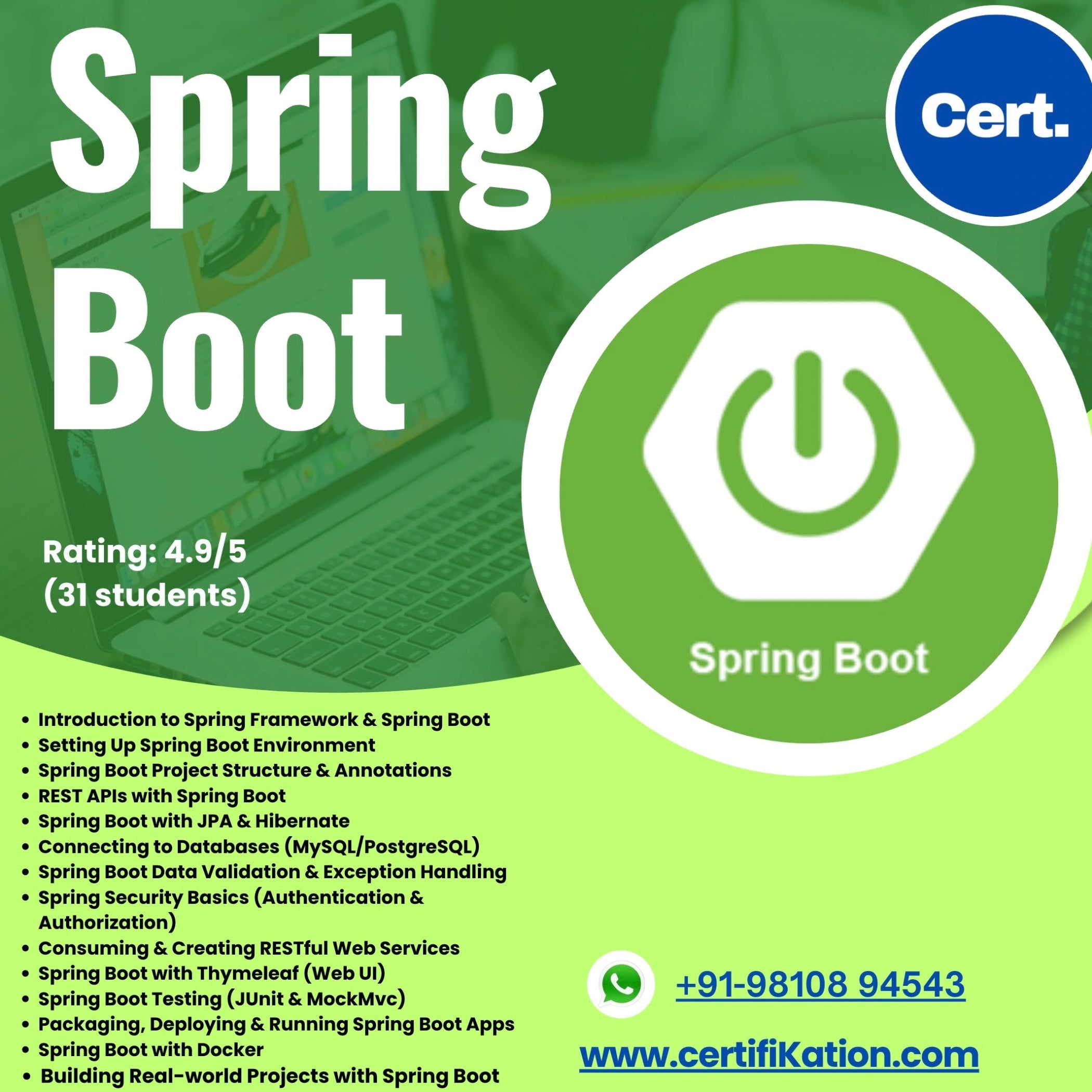 Spring Boot Bootcamp by CertifiKation.
